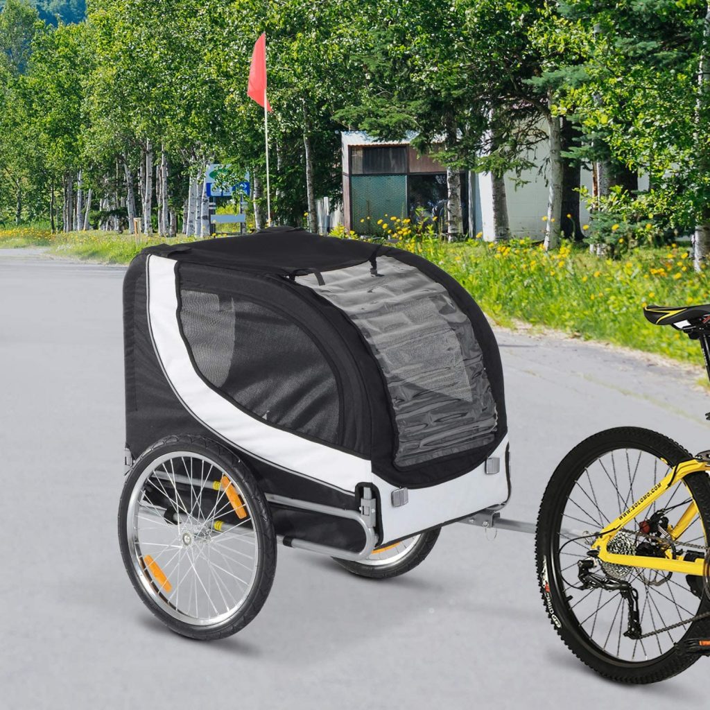 remorque vélo pour chien HOMCOM