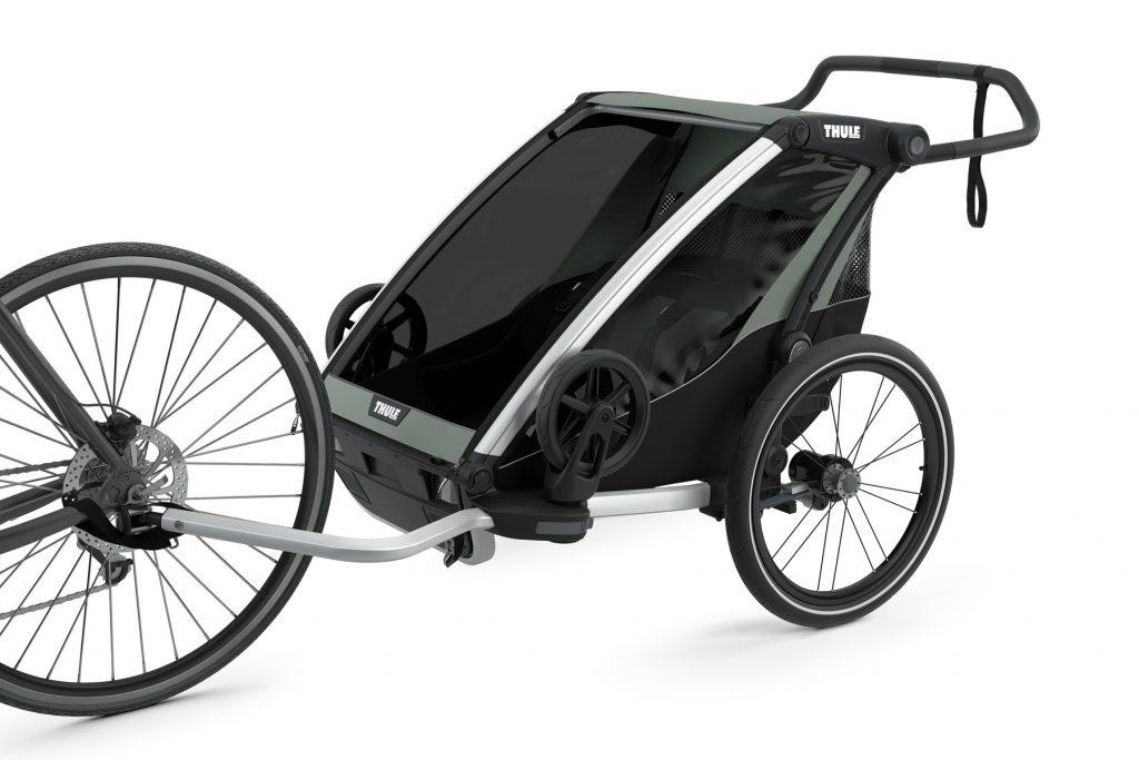 HOMCOM Chariot de courses pour vélo remorque pliable en aluminium avec sac  amovible en tissu